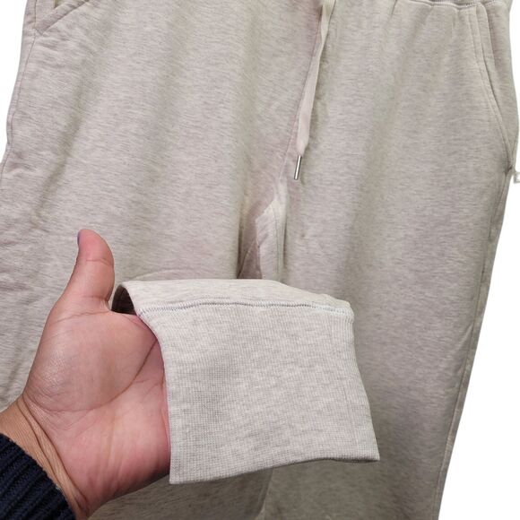 Daily Ritual Women's Cozy Knit Drawstring Jogger Pant Ivory/Light Brown Medium - Picture 5 of 11